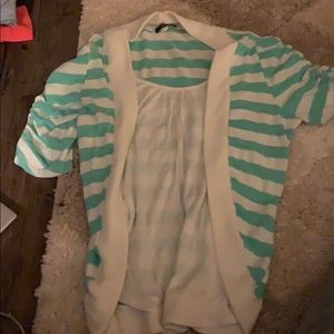 Green and white shirt